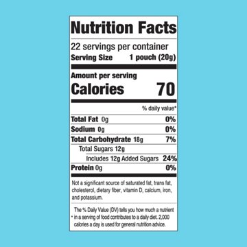 FruitBlox Sours Blue Raspberry & Cherry Snack Pouches, 22 ct