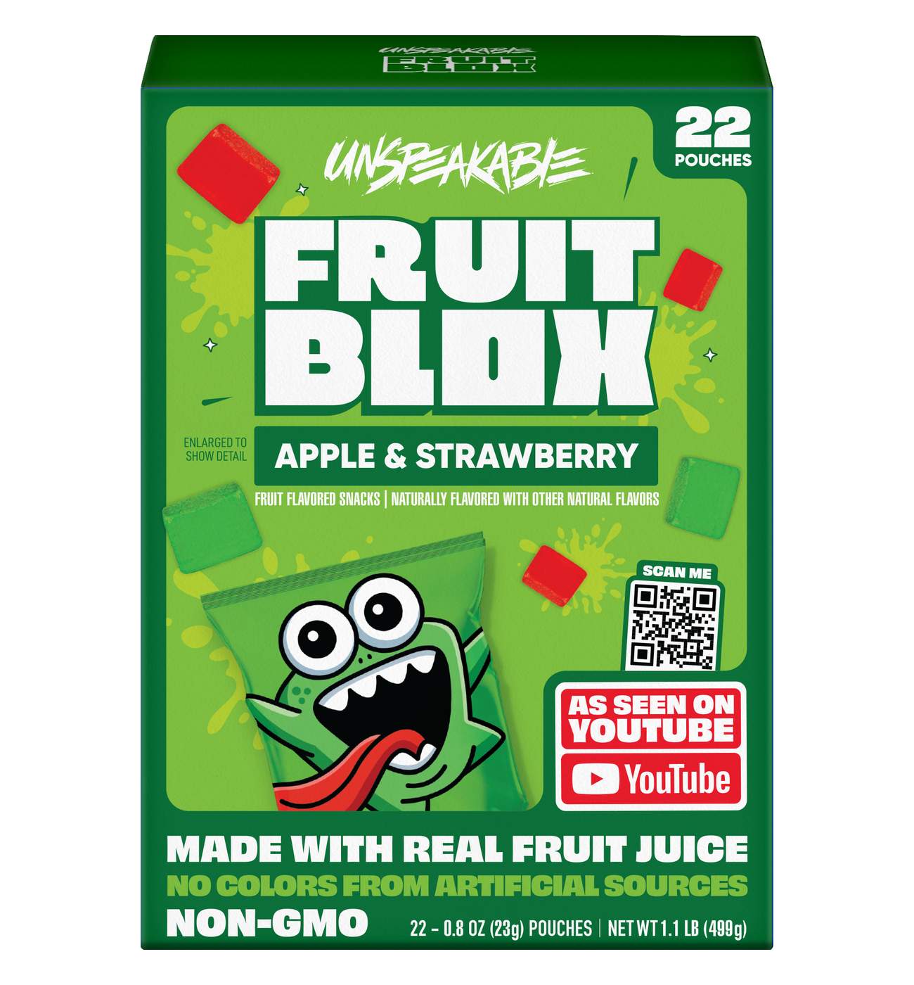 FruitBlox Apple & Strawberry Snack Pouches; image 1 of 6