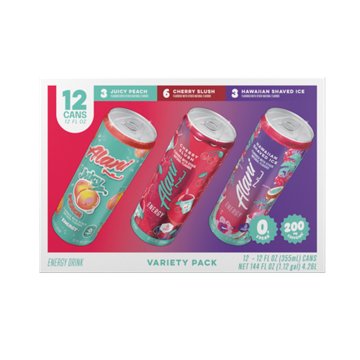 Alani Nu Zero Sugar Energy Drinks Beach Variety Pack 12 pk Cans