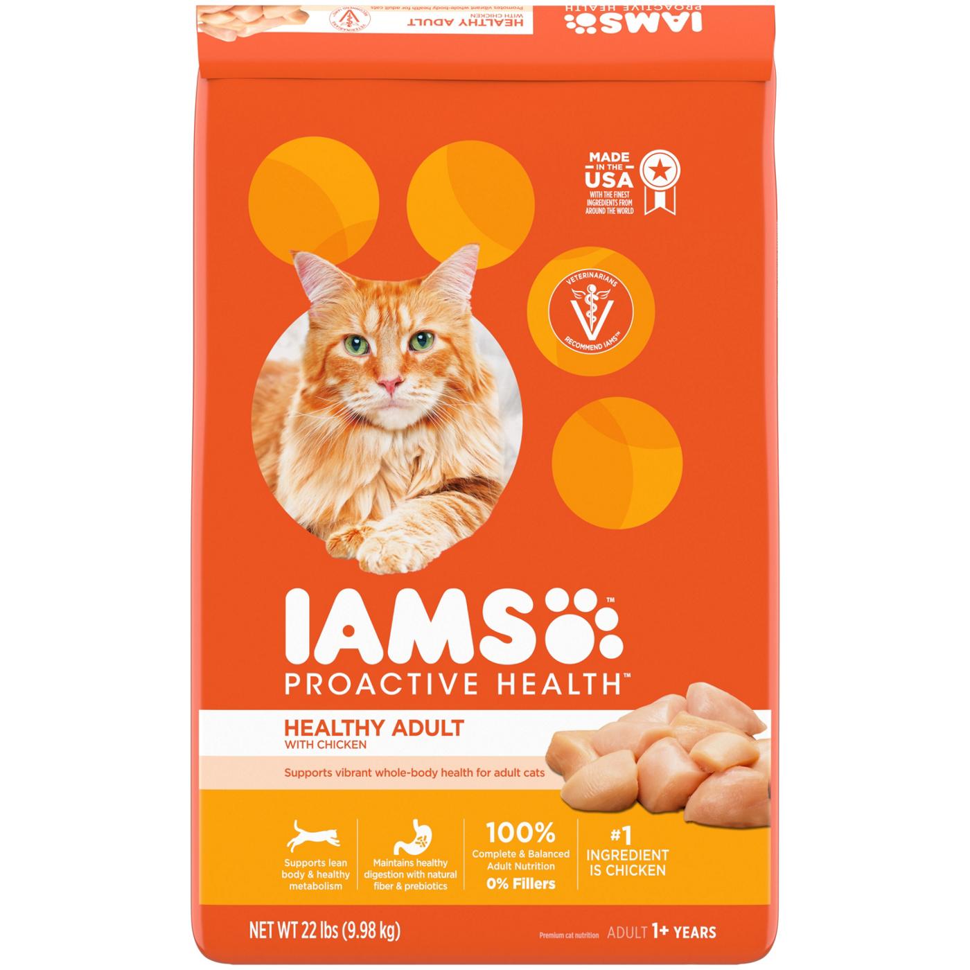 IAMS Proactive Health Adult Healthy Dry Cat Food - Chicken Cat Kibble; image 1 of 3
