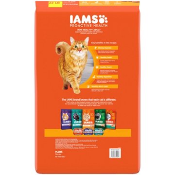IAMS Proactive Health Adult Healthy Dry Cat Food - Chicken Cat Kibble, 22 lb