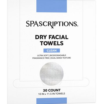 Spascriptions Clean Fresh Facial Towels, 30 ct