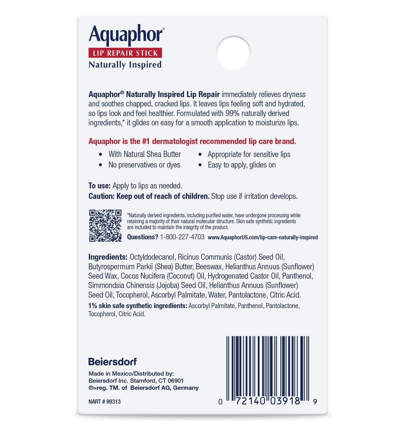 Aquaphor Lip Repair Stick - Coconut, 2 pk; image 2 of 2