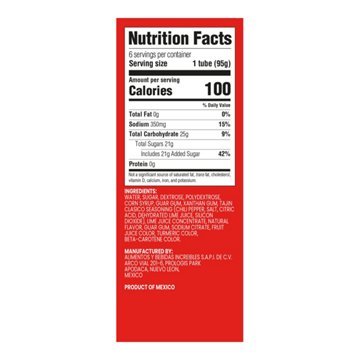 Tajin Lime Sorbet Tubes - Chili Lime Seasoned, 6 ct