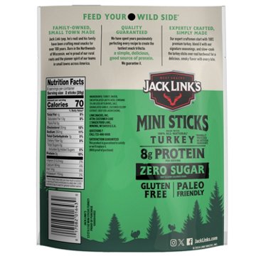 Jack Link's MrBeast Zero Sugar 8g Protein Mini Turkey Jerky Sticks - Savory Herb