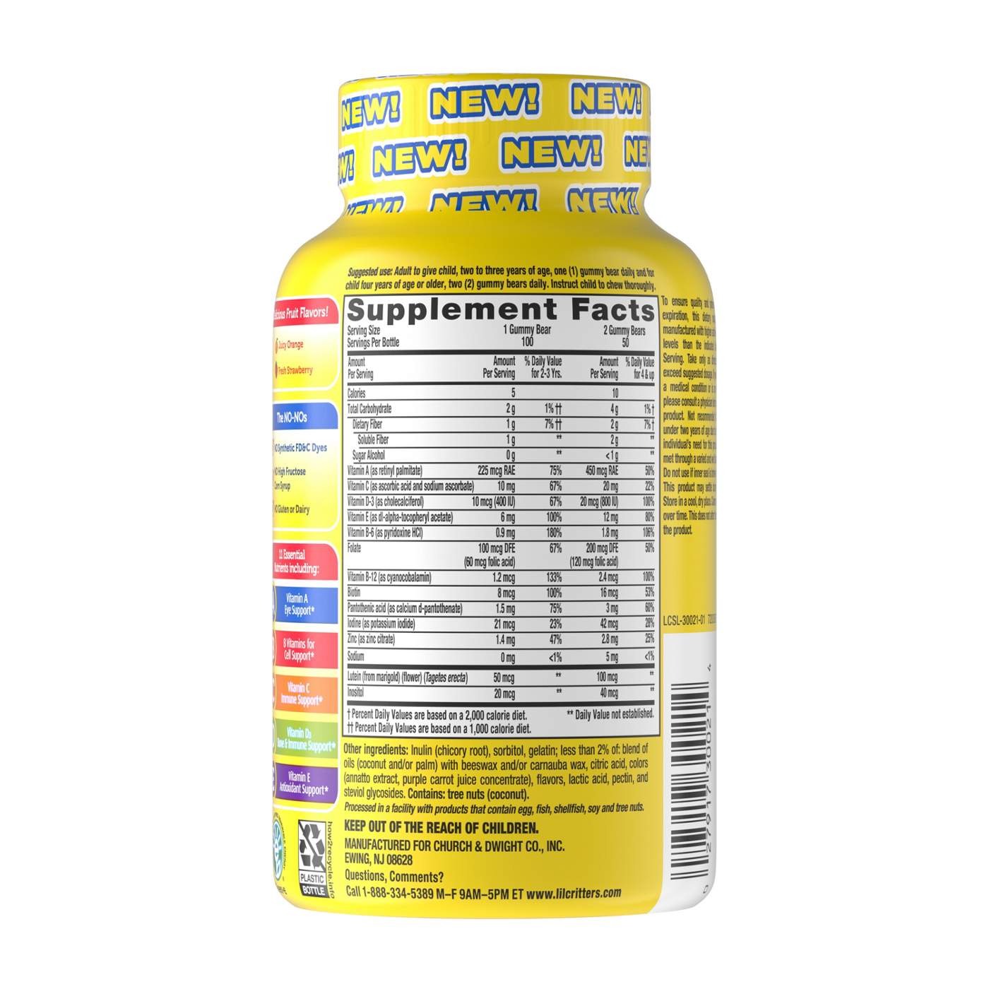 Lil Critters Gummy Vites No Sugar Added Daily Multivitamin Gummies; image 3 of 4