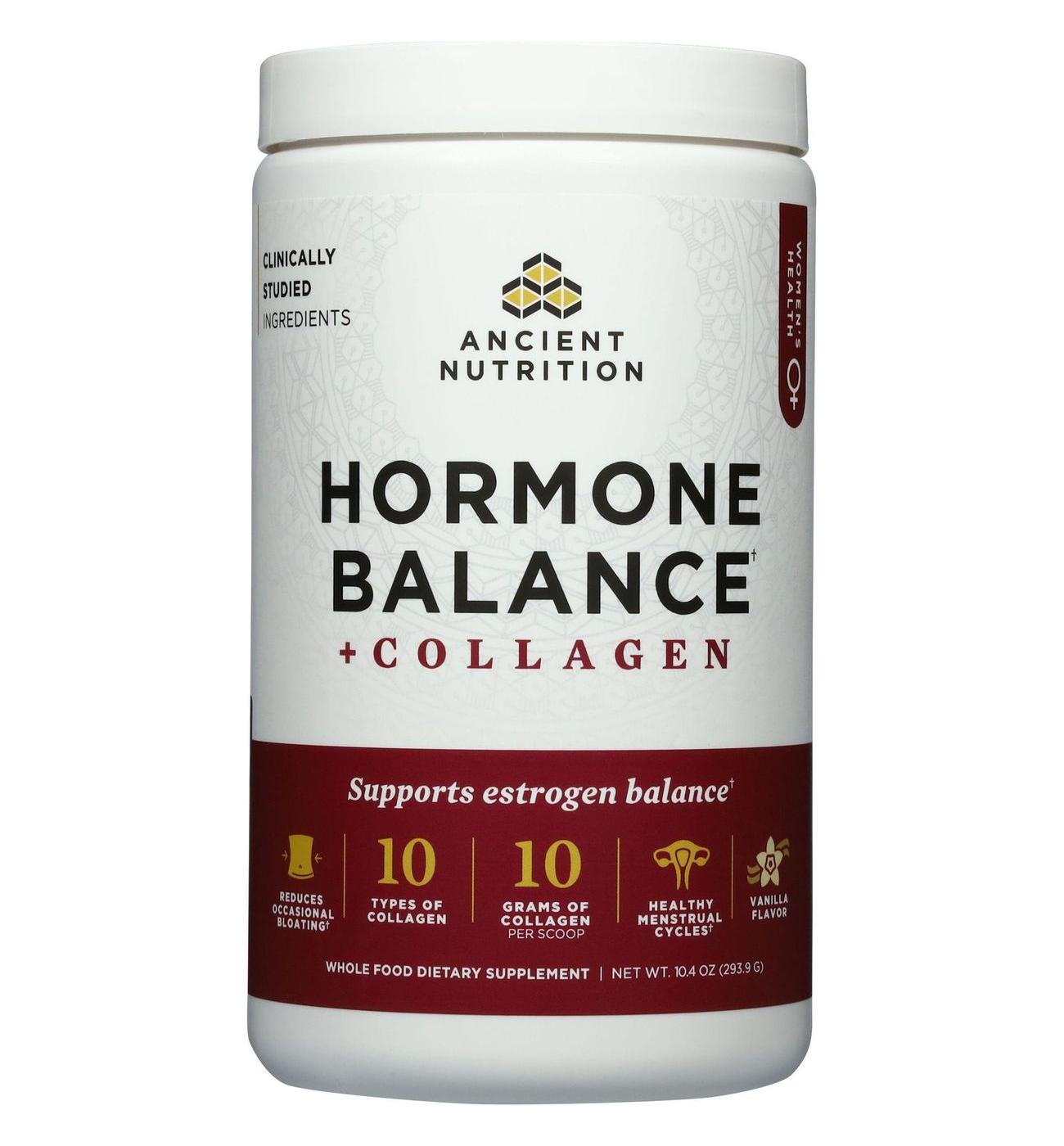 Ancient Nutrition Women's Hormone Balance + Collagen Powder - Vanilla; image 1 of 5