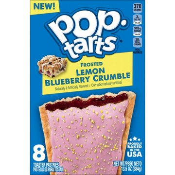 Pop-Tarts Frosted Lemon Blueberry Crumble Toaster Pastries, 8 ct