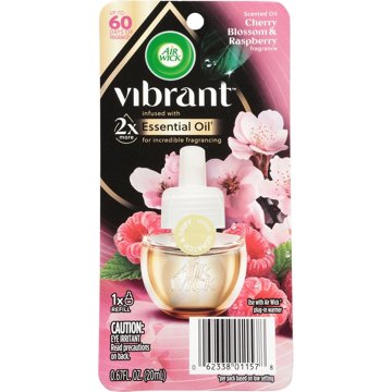 Air Wick Scented Oil Refill Plug In Air Freshener - Vibrant Cherry Blossom & Raspberry
