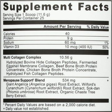 Ancient Nutrition Women's Menopause Support + Collagen Powder - Vanilla, 10.2 oz