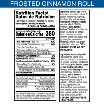 Pop-Tarts Frosted Cinnamon Roll Toaster Pastries, 8 ct