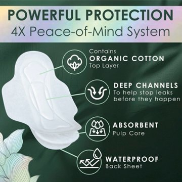 L. Cotton Top Layer Ultra Thin Pads with Wings - Super