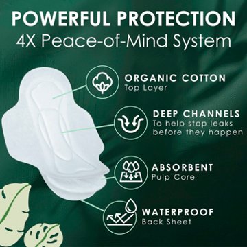 L. Cotton Top Layer Ultra Thin Pads with Wings - Super