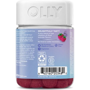 OLLY Relaxing Magnesium Gummies - Raspberry Lavender, 60 ct