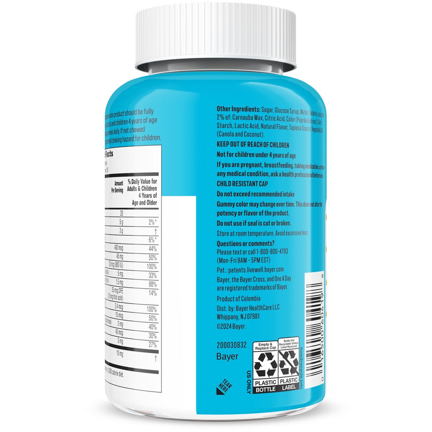 One A Day Kids Multivitamin with Probiotic Gummies - Orange; image 2 of 4