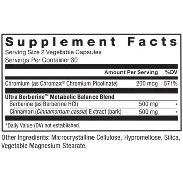Force Factor Ultra Berberine Glucose & Metabolism Vegetable Capsules