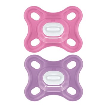 MAM Comfort Pacifiers for 0-3 Months, Assorted Colors, 2 ct