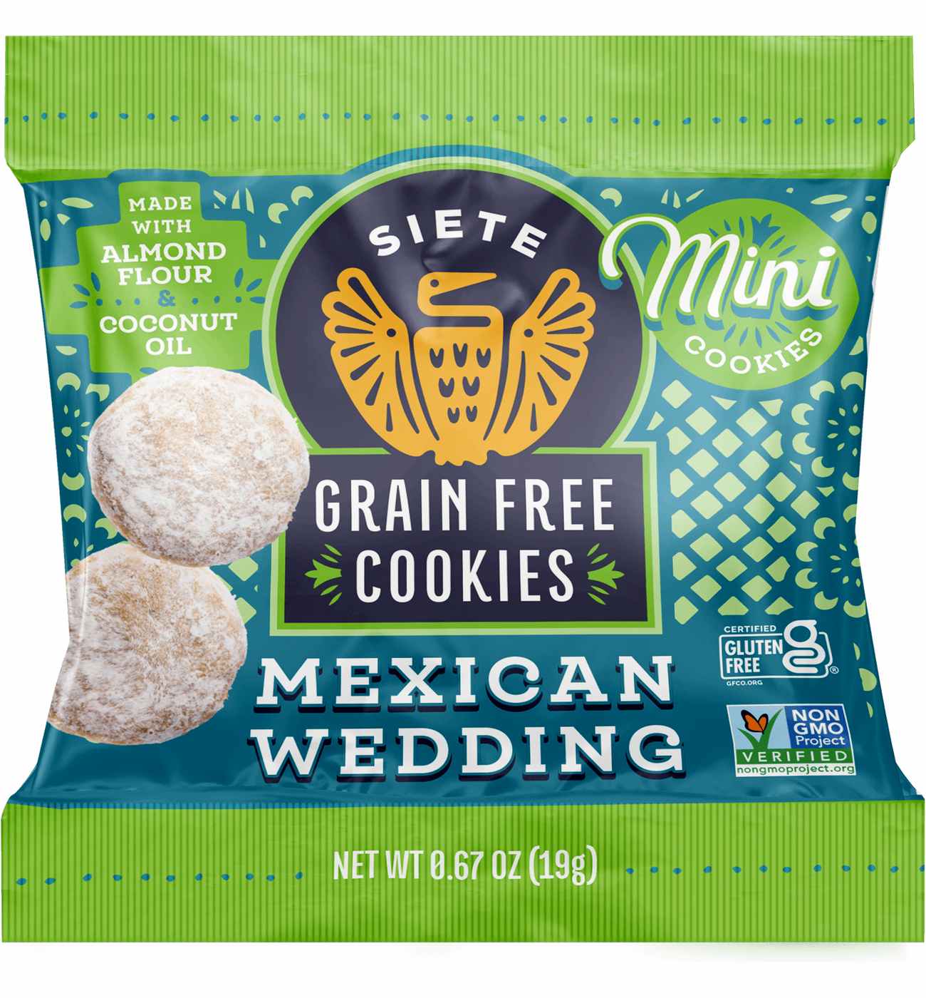 Siete Grain Free Cookies Mini Mexican Wedding Multipack 0.67 oz  Bags; image 2 of 3