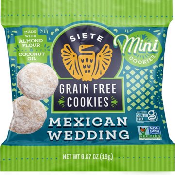 Siete Grain Free Cookies Mini Mexican Wedding Multipack 0.67 oz  Bags