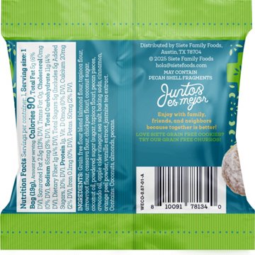 Siete Grain Free Cookies Mini Mexican Wedding Multipack 0.67 oz  Bags