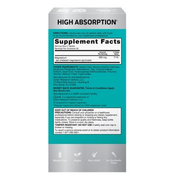 Qunol Magnesium Glycinate 300 mg Tablets, 60 ct