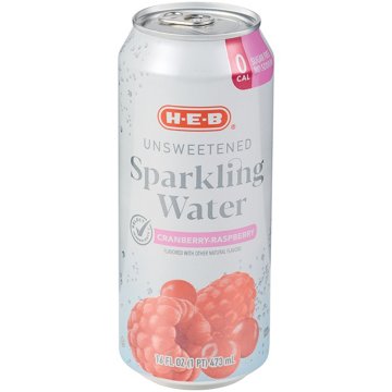 H-E-B Unsweetened Cranberry Raspberry Sparkling Water