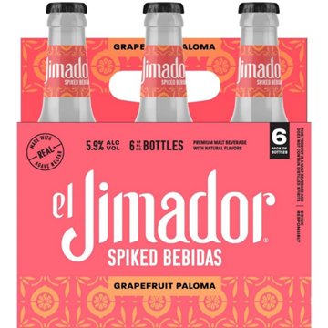 El Jimador Grapefruit Paloma Malt Beverage 6 pk Bottles, 12 oz