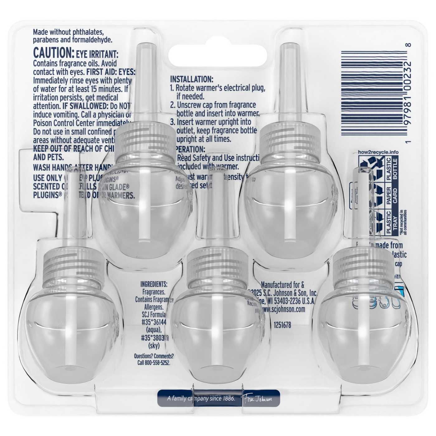 Glade Glade PlugIns Refills Air Freshener - Aqua Waves and Sky & Sea Salt, 1.34 oz; image 4 of 6