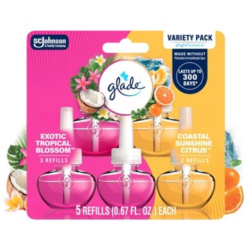 Glade Glade PlugIns Refills Air Freshener - Exotic Tropical Blossoms and Coastal Sunshine Citrus, 1.34 oz