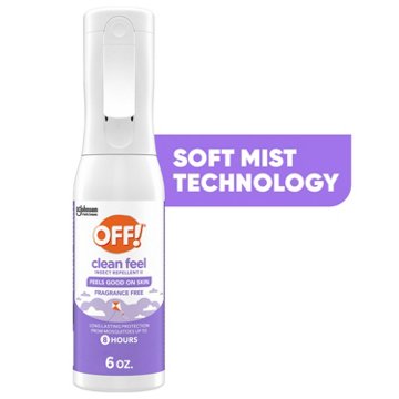OFF! Clean Feel Fragrance Free Insect Repellent II Mist, 6 oz