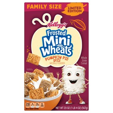 Kellogg's Frosted Mini Wheats Pumpkin Pie Spice Cereal - Family Size, 20 oz