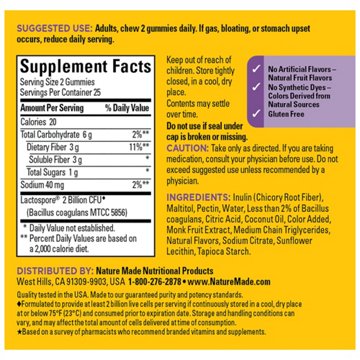 Nature Made Probiotic & Prebiotic Fiber Gummies - Mixed Berry
