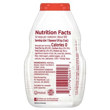 Splenda Monk Fruit Zero Liquid Sweetener, 3.38 oz