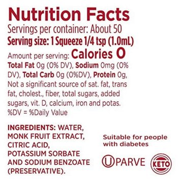 Splenda Monk Fruit Zero Liquid Sweetener, 3.38 oz