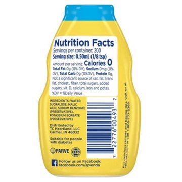 Splenda Zero Liquid Sweetener, 3.38 oz