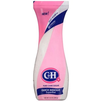 C&H Quick Dissolve Superfine Pure Cane Sugar , 12 oz