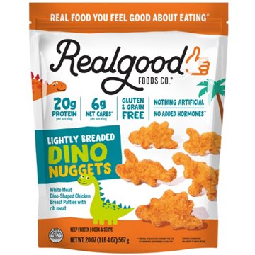 Real Good Foods Co. Lightly Breaded Dino Nuggets, 20 oz