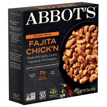 Abbot's Butcher Plant-Based Fajita Chick'n, 10 oz