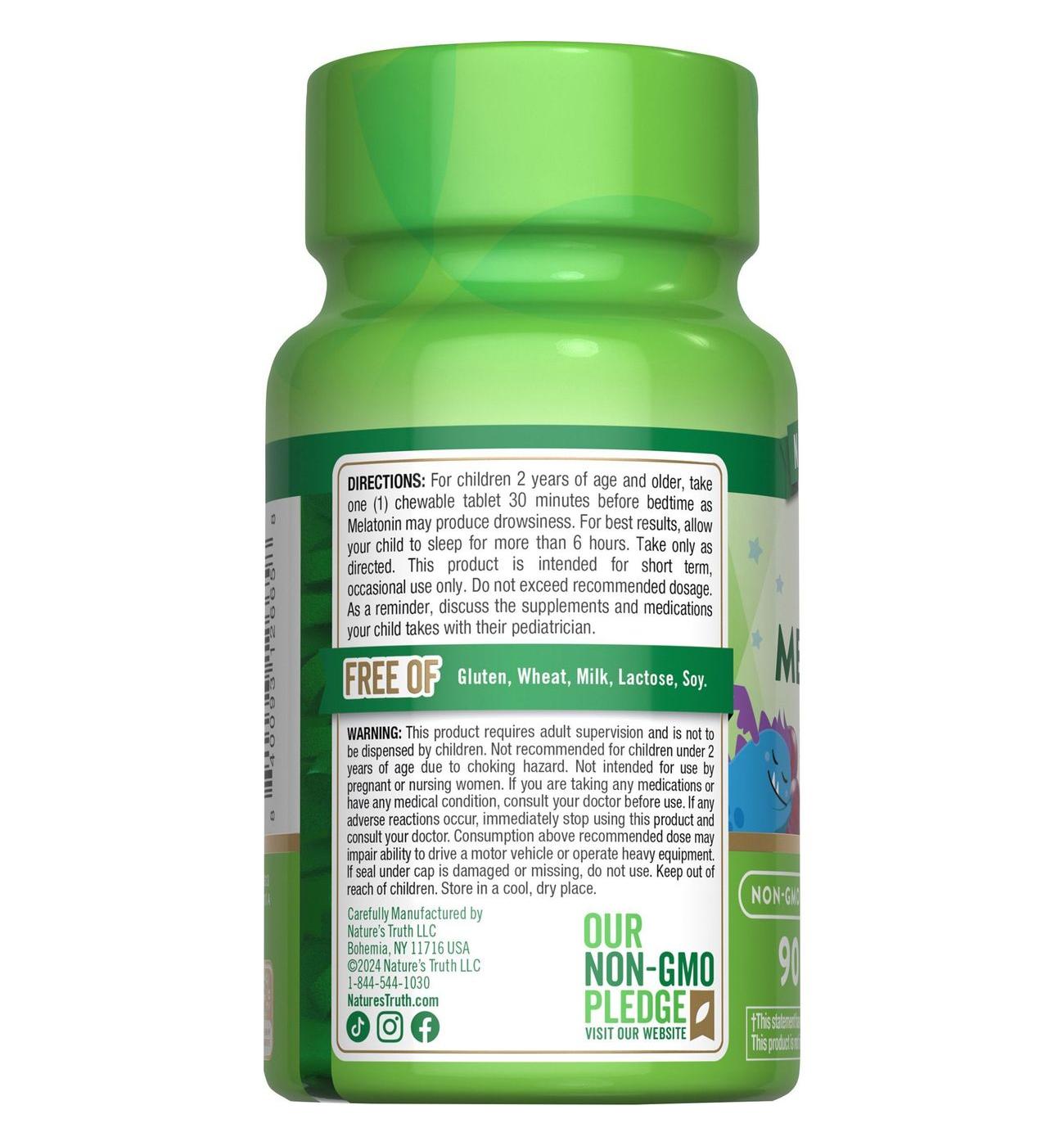 Nature's Truth Just 4 Kids Melatonin 1mg Chewable Tablets - Grape; image 2 of 2