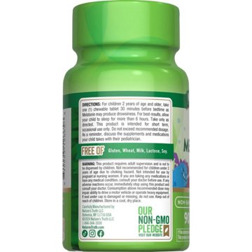 Nature's Truth Just 4 Kids Melatonin 1mg Chewable Tablets - Grape, 90 ct