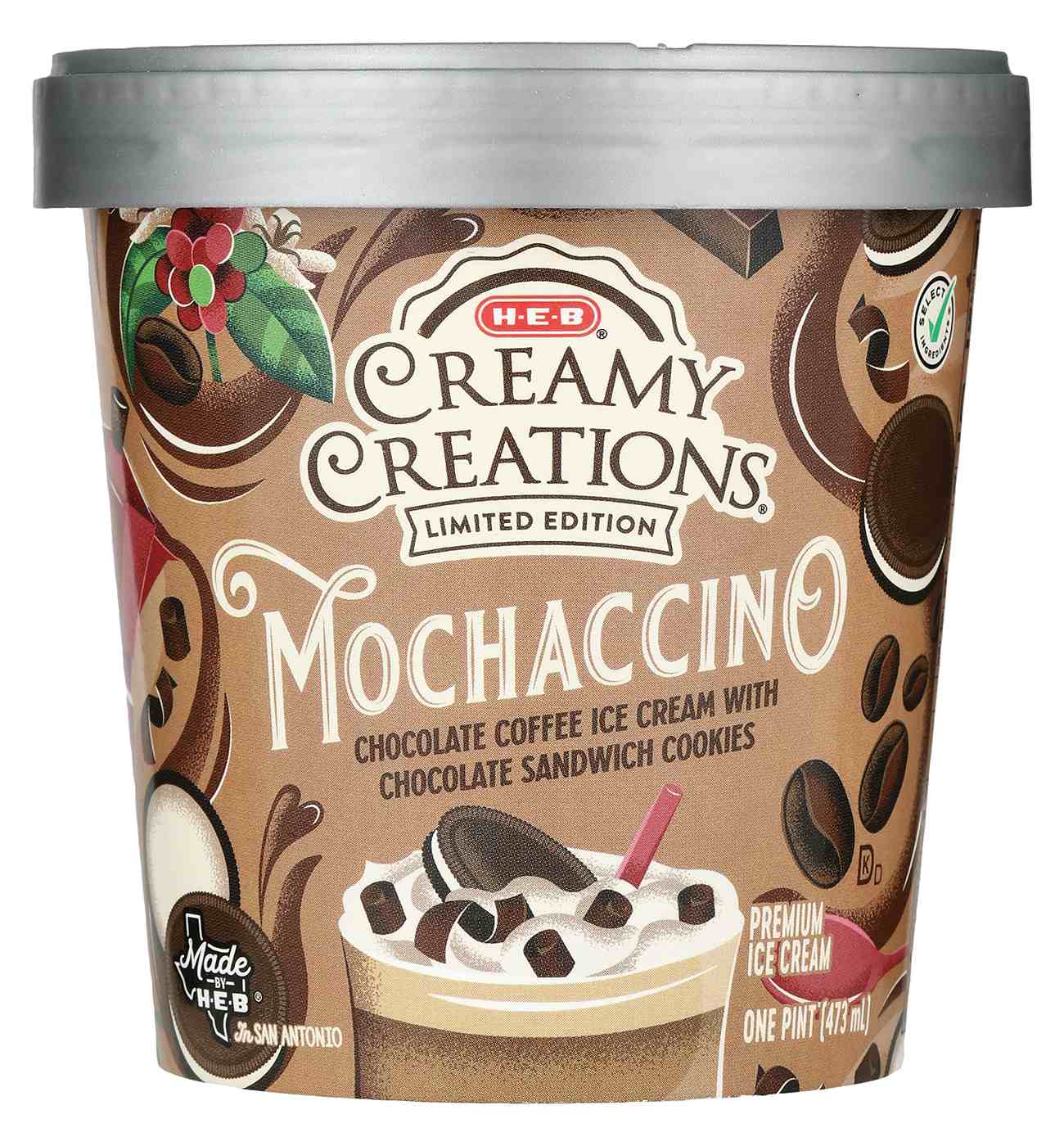 H-E-B Creamy Creations Mochaccino Ice Cream - Shop Ice cream at H-E-B