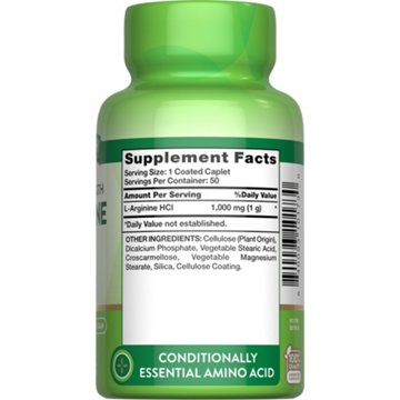 Nature's Truth L-Arginine 1000mg Caplets
