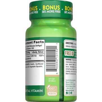 Nature's Truth Vitamin D3 1000 IU Softgels