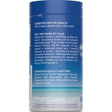 Natural Vitality Calm Magnesium & Ashwagandha Capsules