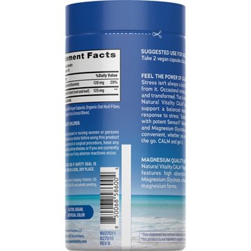 Natural Vitality Calm Magnesium & Ashwagandha Capsules