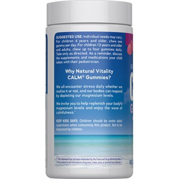 Natural Vitality Calm Magnesium Gummies - Raspberry Lemon