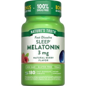 Nature's Truth Melatonin Fast Dissolve Sleep Tablets - Berry, 180 ct