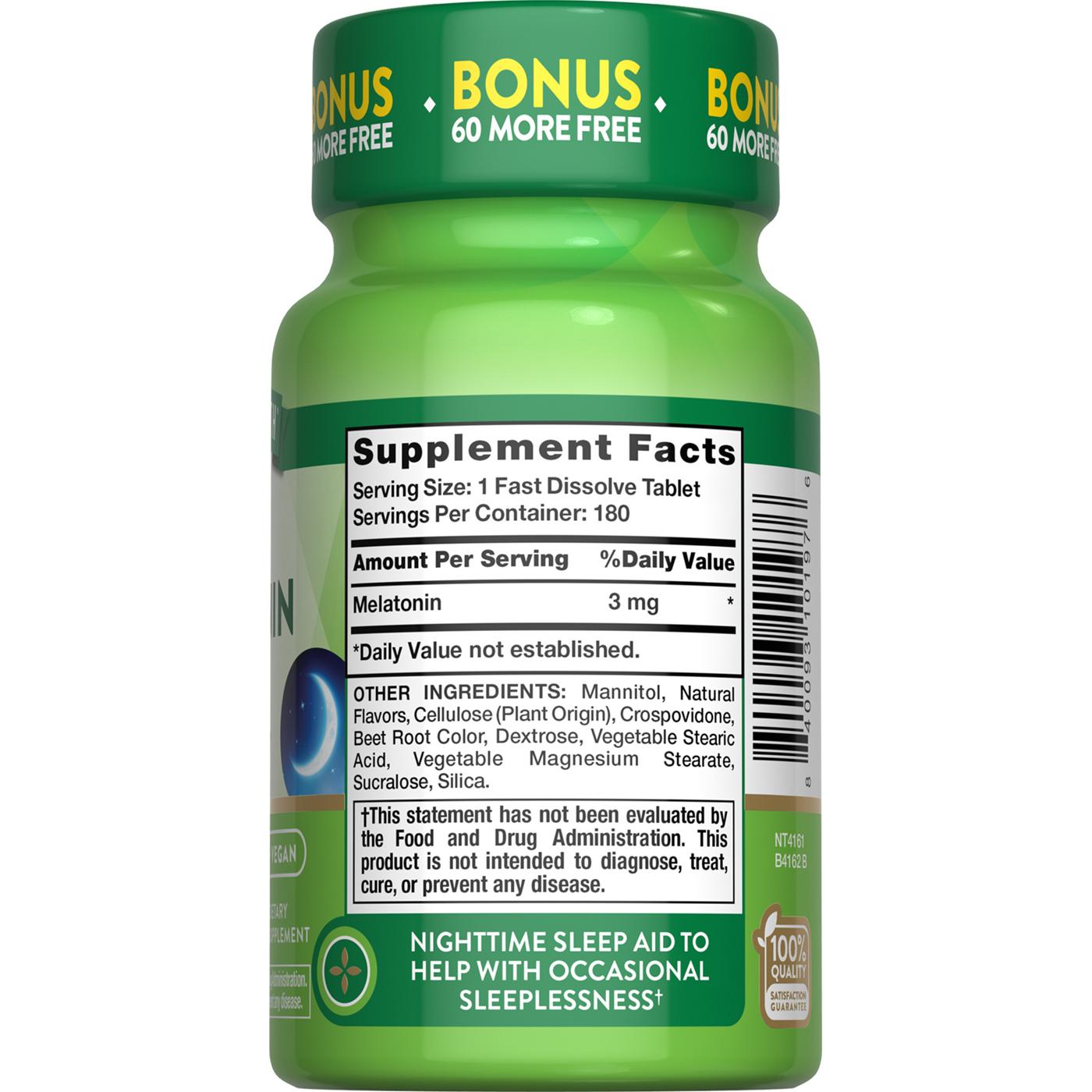 Nature's Truth Melatonin Fast Dissolve Sleep Tablets - Berry; image 2 of 4