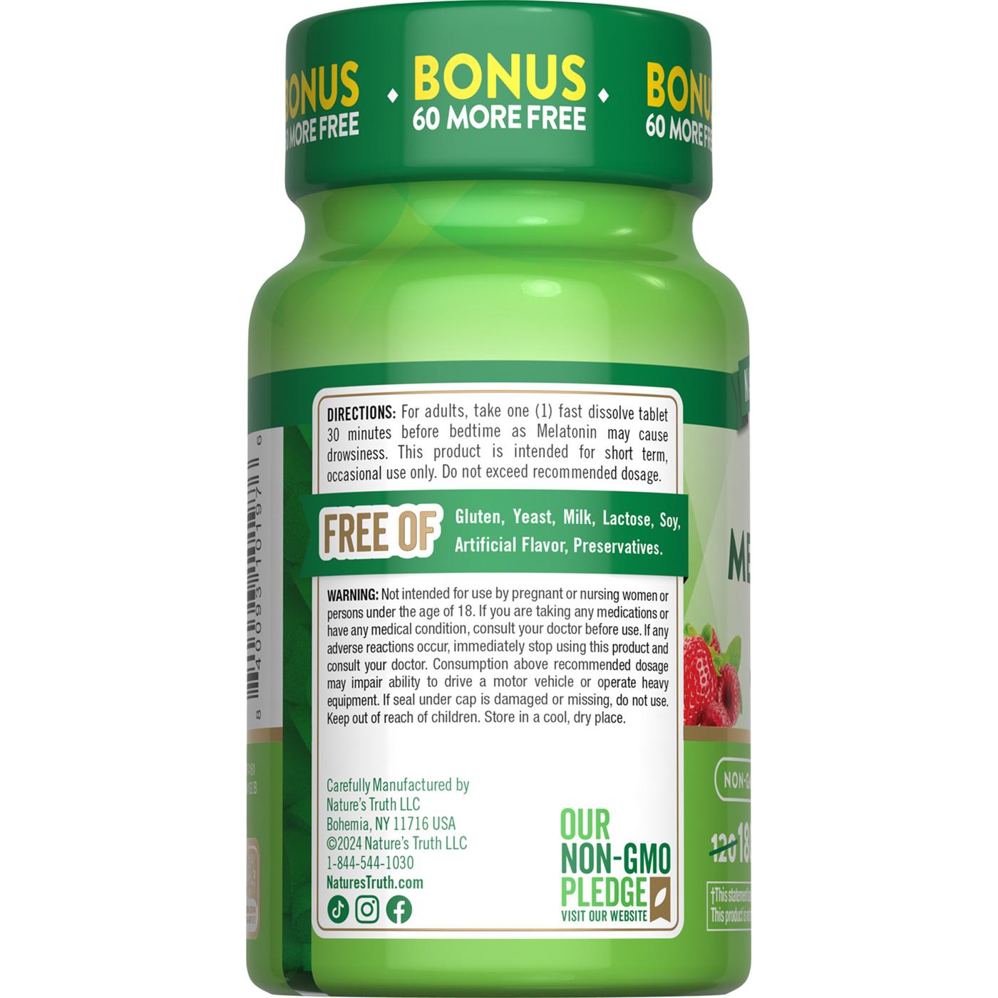 Nature's Truth Melatonin Fast Dissolve Sleep Tablets - Berry; image 4 of 4