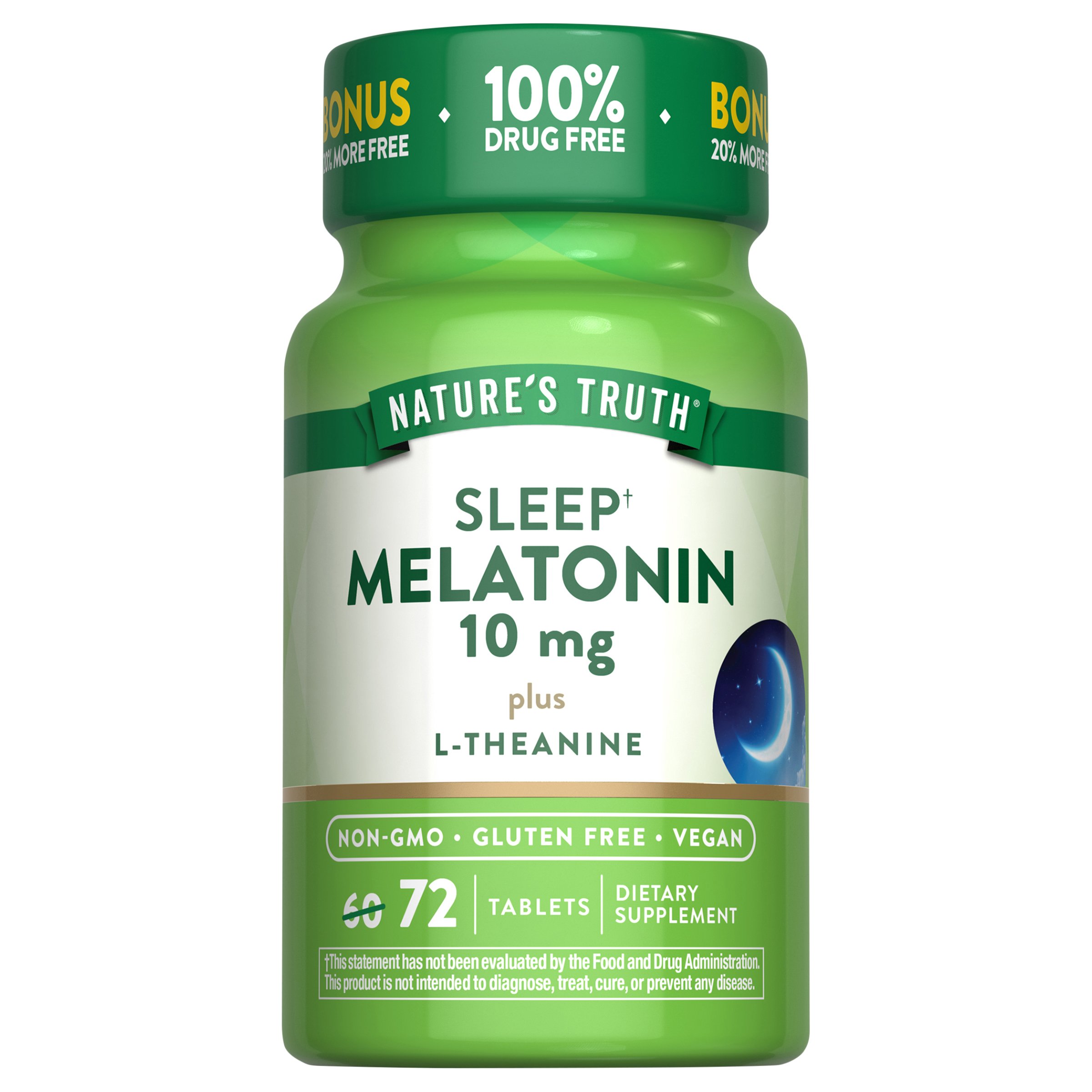 melatonin l glutathione Nature's Truth Melatonin & L-Theanine Sleep Support Tablets